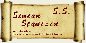 Simeon Stanišin vizit kartica